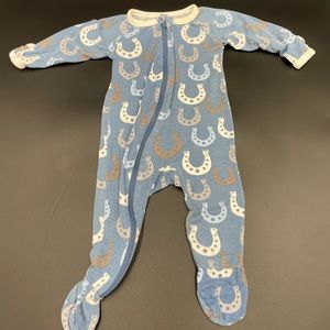 Bestaroo boys infant 3-6 months Horseshoe Footie PJ